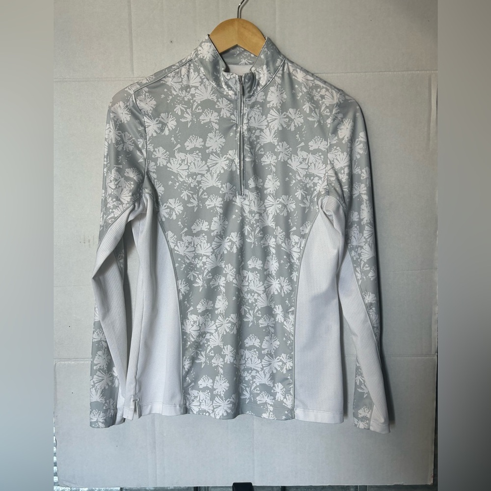 EUC PETER MILLAR WOMENS UPF 50+PERTH PERFORMANCE QUARTER ZIP PULLOVER SMALL